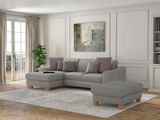 sit&more Ecksofa »Durness«, mit Federkern und hochwertigen Massivholzfüssen, wahlweise mit Kopfteilverstellung, Bettfunktion und Bettkasten oder mit Bettfunktion und Bettkasten