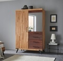 Places of Style Kleiderschrank »Flevers«, aus Eiche massiv, mit Soft-close-Funktion