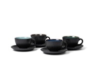 Bitz - Kaffeetasse 0.24, 4 Stück, Schwarz/Farbig