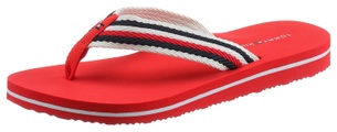 Tommy Hilfiger Zehentrenner »TOMMY ESSENTIAL COMFORT SANDAL«, mit gestreiften Bandagen
