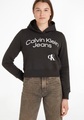 CALVIN KLEIN JEANS, Calvin Klein Jeans Kapuzensweatshirt »CURVED STACKE«, mit Logo- und Labeldrucken