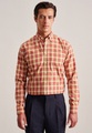 Flanellhemd Regular Fit Langarm Karo Herren Orange 41