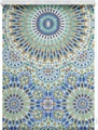 LICHTBLICK Seitenzugrollo »Rollo Klemmfix, ohne Bohren, blickdicht, Orientalische Muster - Blau Grün«, blickdicht, Sichtschutz-Blendschutz, freihängend