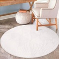 Carpet City Teppich, rund, Kurzflor,3D-Optik,Kreisförmiges Muster, Wohnzimmer,Schlafzimmer