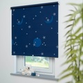 Liedeco Springrollo »Springrollo mit Dekor, lichtdurchlässig, Sternenhimmel, Liedeco, Lichtschutz, ohne Bohren«, Lichtschutz, Perlreflex-beschichtet, ohne Bohren, freihängend, Dekorrollo Hergestellt in Deutschland