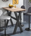 Bartisch, Gestell in X-Form (Breite 120 oder 140 cm)