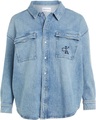 Calvin Klein Jeans Plus Jeansbluse, (1 tlg.), Druckknöpfe mit geprägten Logo-Initialen