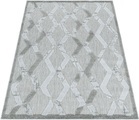 Ayyildiz Teppiche Teppich, rechteckig, 8 mm Höhe, Flachflor mit Hoch-Tief-Struktur, In-und Outdoor geeignet
