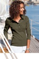 Langarm-Poloshirt in oliv von heine