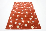 morgenland Wollteppich »Designer Teppich handgetuftet rot«, rechteckig, 18 mm Höhe