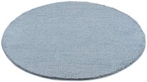 Carpet City Hochflor-Teppich »Plainy«, rund, 30 mm Höhe, Polyester, Langflor Uni Taupe, Wohnzimmer