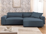 GOODproduct Ecksofa »KINLEE Design-Sofa mit Recamiere rechts/links, Masse B/T/H 251/144/70cm« L-Form mit Wellenunterfederung, ohne Bettfunktion, modern und beguem