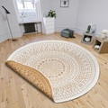 NORTHRUGS Teppich »Porto Wendeteppich«, rund, In-und Outdoor geeignet, Robust, Pflegeleicht, Flachgewebe