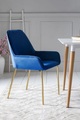 mutoni casual, Esszimmerstuhl blau Samt 2er Set