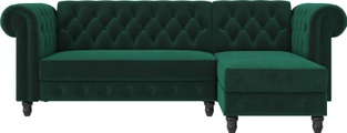 Dorel Home Ecksofa »Felix«, mit Bett-Funktion, Recamiere beidseitig montierbar, Sitzhöhe 46 cm