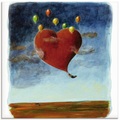 Artland Glasbild »Fliegendes Herz«