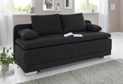 COLLECTION AB Schlafsofa, mit Bettfunktion und Bettkasten, frei im Raum stellbar, inklusive loser Armlehn-und Rückenkissen