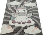 Paco Home Kinderteppich »Cosmo 395«, rechteckig, 12 mm Höhe, 3D-Design, niedliches Einhorn Motiv, Pastell-Farben, Kinderzimmer