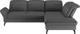 SIT&MORE, sit&more Ecksofa, Wahlweise mit Bett-, Kopfteil - und Armlehnfunktion, sowie Stauraum