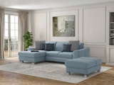 sit&more Ecksofa »Durness«, mit Federkern und hochwertigen Edelstahlfüssen, wahlweise mit Kopfteilverstellung, Bettfunktion und Bettkasten oder mit Bettfunktion und Bettkasten
