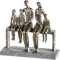 Casablanca by Gilde Dekofigur »Skulptur We are family, bronzefarben/grau«, Dekoobjekt, Höhe 26, Familie, mit Spruchanhänger, Wohnzimmer