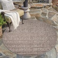 Carpet City Teppich »Santorini«, rund, 5 mm Höhe, 3D-Effekt, für Wohnzimmer, Flur, Küche, Wintergarten, Balkon, Wetterfest & UV-beständig