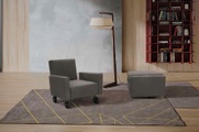 Egoitaliano Sessel »QQ«, zum Hocker zusammenklappbar, inkl. Rollen