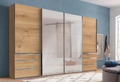 Fresh To Go Schwebetürenschrank »Level«, mit Synchronöffnung