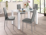 my home Essgruppe, (Set, 5 tlg.), mit Glastisch, Breite 120 cm