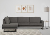 Places of Style Ecksofa »Pinto«, mit Keder und Metallfüssen