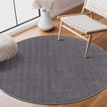 Carpet City Teppich »Fancy«, rund, 12 mm Höhe, Kurzflor, Einfarbig, 3D-Optik, Wohnzimmer