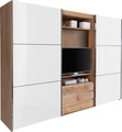 Fresh To Go Schwebetürenschrank mit drehbaren TV-Element, Aussentüren mit Glas