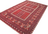 morgenland Wollteppich »Afghan Teppich handgeknüpft rot«, rechteckig, 7 mm Höhe