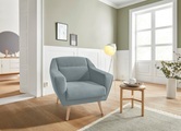 andas Sessel »Bille«, mit Naht im Rückenkissen und Eiche-Beinen, Design by Morten Georgsen