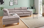 exxpo - sofa fashion Ecksofa, inklusive Kopfteilverstellung, wahlweise mit Bettfunktion und Bettkasten