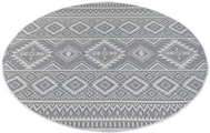 Carpet City Teppich »Palm«, rund, 5 mm Höhe, Wetterfest & UV-beständig, für Balkon, Terrasse, Flur, Küche, flach gewebt