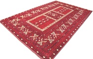 morgenland Wollteppich »Afghan Teppich handgeknüpft rot«, rechteckig, 7 mm Höhe