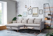 exxpo - sofa fashion Ecksofa »WALPY«, L-Form, wahlweise mit Bettfunktion und Bettkasten, in Cord