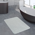 PACO HOME, Paco Home Badematte »Riga 187«, Höhe 16 mm, rutschhemmend beschichtet, fussbodenheizungsgeeignet, Badteppich, Uni Farben, mit Kachelmuster, waschbar, rechteckig & rund erhältlich