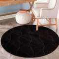 Carpet City Teppich, rund, Kurzflor,3D-Optik,Kreisförmiges Muster, Wohnzimmer,Schlafzimmer