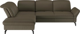 SIT&MORE, sit&more Ecksofa, Wahlweise mit Bett-, Kopfteil - und Armlehnfunktion, sowie Stauraum