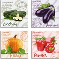 Artland Leinwandbild »Zucchini, Aubergine, Kürbis, Paprika«