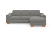 sit&more Ecksofa »Durness«, mit Federkern und hochwertigen Massivholzfüssen, wahlweise mit Kopfteilverstellung, Bettfunktion und Bettkasten oder mit Bettfunktion und Bettkasten