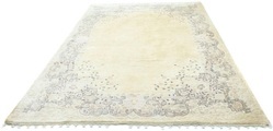 morgenland Teppich »Designer Teppich handgeknüpft grün«, rechteckig, 7 mm Höhe