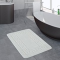 Paco Home Badematte »Riga 186«, Höhe 16 mm, rutschhemmend beschichtet, fussbodenheizungsgeeignet, Badteppich, Uni Farben, mit Bordüre, waschbar, rechteckig & rund erhältlich
