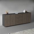 INOSIGN Sideboard »Vega Sideboard,Kommode,220 cm«, mit 4 Türen und 3 Schubladen,Fronten mit Rillen-Optik