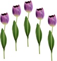 IGEA, I.GE.A. Kunstblume »Real Touch Tulpen«, (5 St.), 5er Set künstliche Tulpenknospen, Kunstblumen, Stielblume