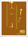 Wall-Art Poster »Wandbild HKG Grundriss Hong Kong«, Grundriss, (1 St.), Poster, Wandbild, Bild, Wandposter