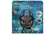 Ravensburger 3D Puzzleball Dragons 3 Ohnezahn mit Ohren, 72 Teile
