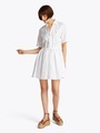 Tommy Hilfiger Hemdblusenkleid »ESS LINEN S/S SHORT DRESS«, mit Tunnelzug in der Taille, mit Rückenfalte,kühlendes Premium Leinen